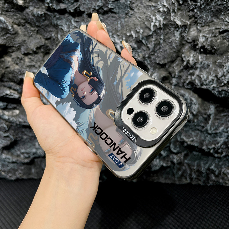 Ốp lưng iPhone bạc màu Boa Hancock One Piece nữ hoàng hải tặc cho iPhone 11 12 13 14 15 16 17 Pro Max chống rơi cao cấp | BigBuy360 - bigbuy360.vn
