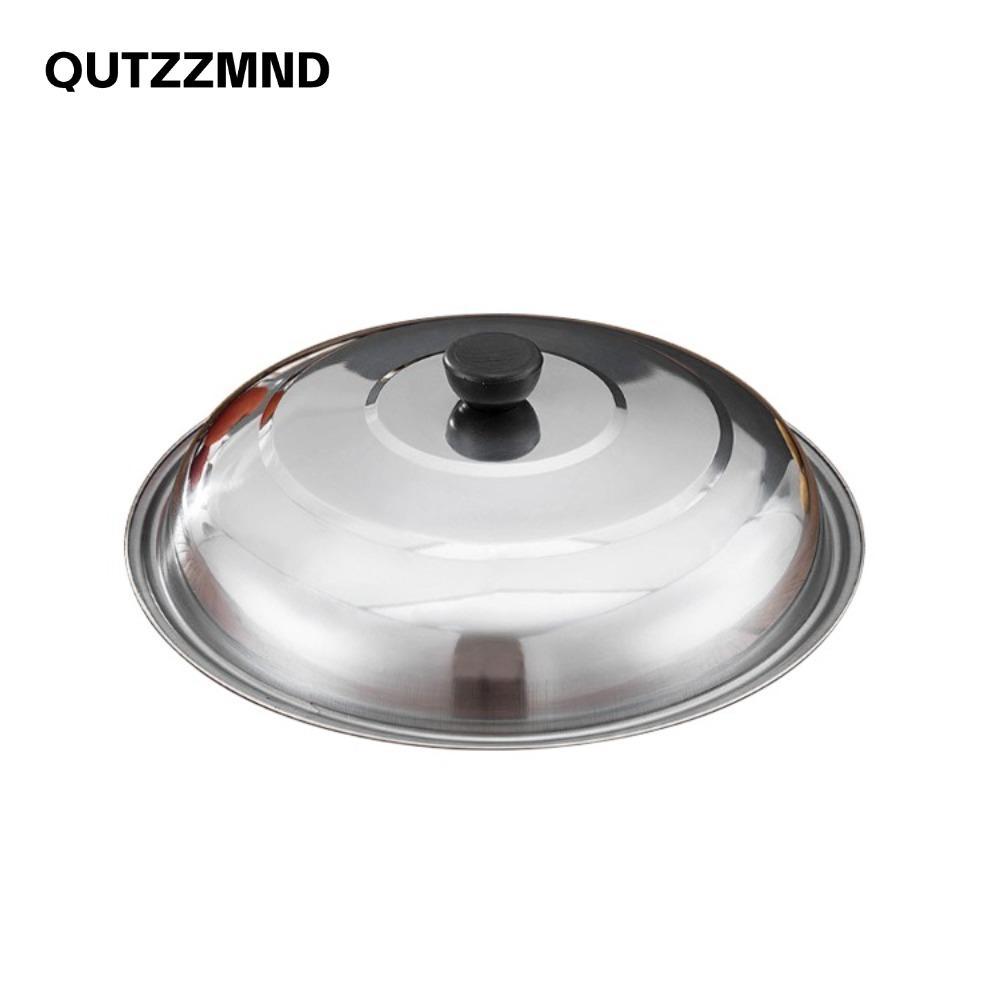 Nắp nồi inox QUTZZMND tròn, phụ kiện thay thế đa năng cho nồi/chảo 28/32/36/40cm, có núm cầm, bền, d