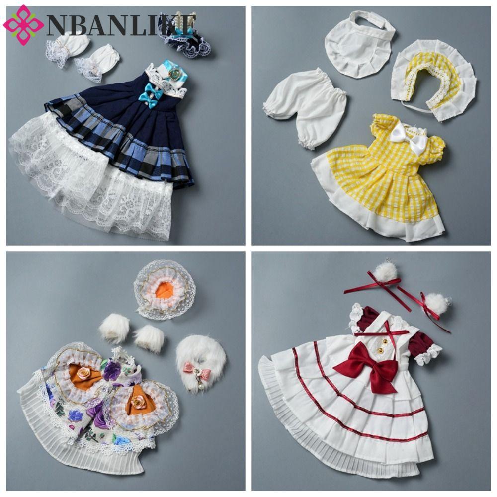 Váy treo công chúa búp bê NBANLIKE 30cm, Quần áo búp bê Lolita 1 / 6 BJD đẹp mắt, Phụ kiện búp bê Ka