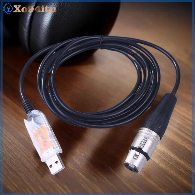 XOITU USB sang DMX Bộ chuyển đổi giao diện QCC DMX512puter PC Bộ điều khiển chiếu sáng sân khấu Bộ đ