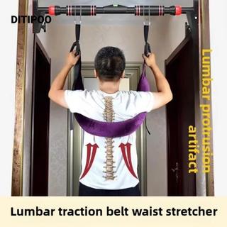 Đai kéo DITIPOO, Thiết bị kéo dài thắt lưng treo Đai phụ trợ đĩa, Hỗ trợ thắt lưng di động Đai kéo cột sống tiện dụng Tập thể dục thanh đơn