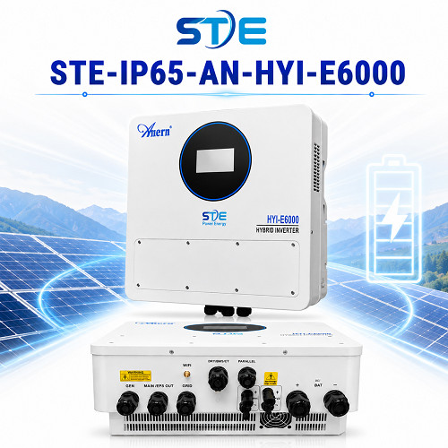 Biến tần năng lượng Hybrid Anern STE E6000 6kW –Đạt chuẩn IP65, Hòa lưới bám tải, IP65 chống nước -S
