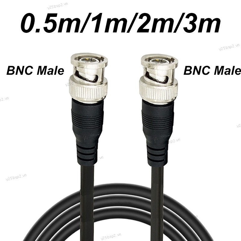 BNC Nam Sang Nam Cáp Chuyển Đổi Cho Camera Quan Sát BNC Kết Nối Cáp Camera BNC Phụ Kiện 0.5M / 1M / 