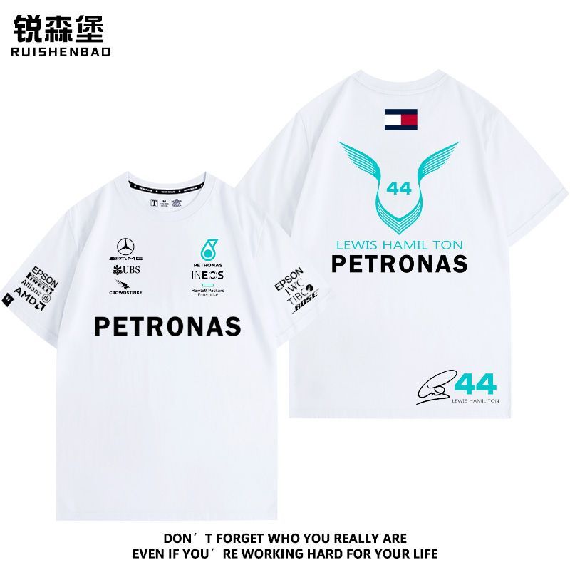 Áo thun ngắn tay Mercedes f1 dáng rộng giản dị Hamilton Mercedes-Benz AMG 654