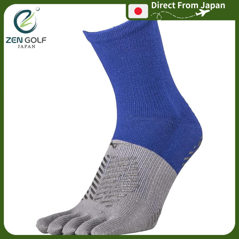 [Mizuno] Soccer Wear Zero Glide Short Socks 5-Toe Grip P2MX2510 Surf Blue 27.0-29.0 cm