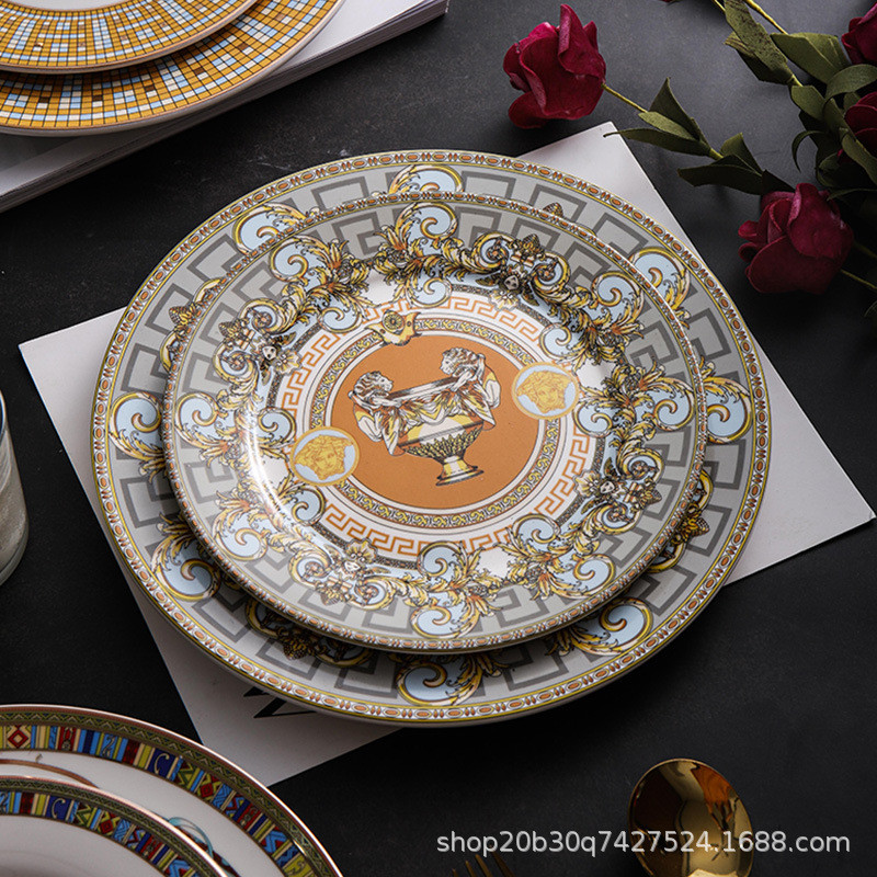 Ceramic plate tableware home set, fruit plate, dish plate, ceramic plate