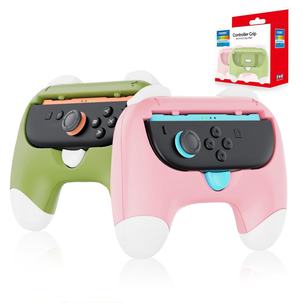 Tay cầm điều khiển Auarte cho Joy-Con Tương thích với Nintendo Switch 2, 2 gói Phụ kiện bộ tay cầm c