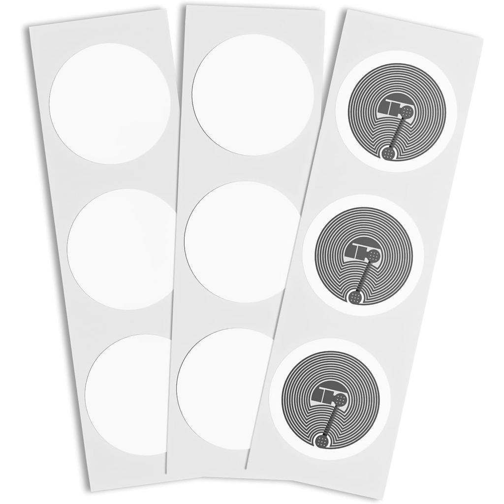 55 chiếc Nhãn dán NFC NTAG215 Thẻ NFC 25mm (1 inch) Nhãn thẻ NTAG215 tròn trống, Chip NFC nhớ 504 By