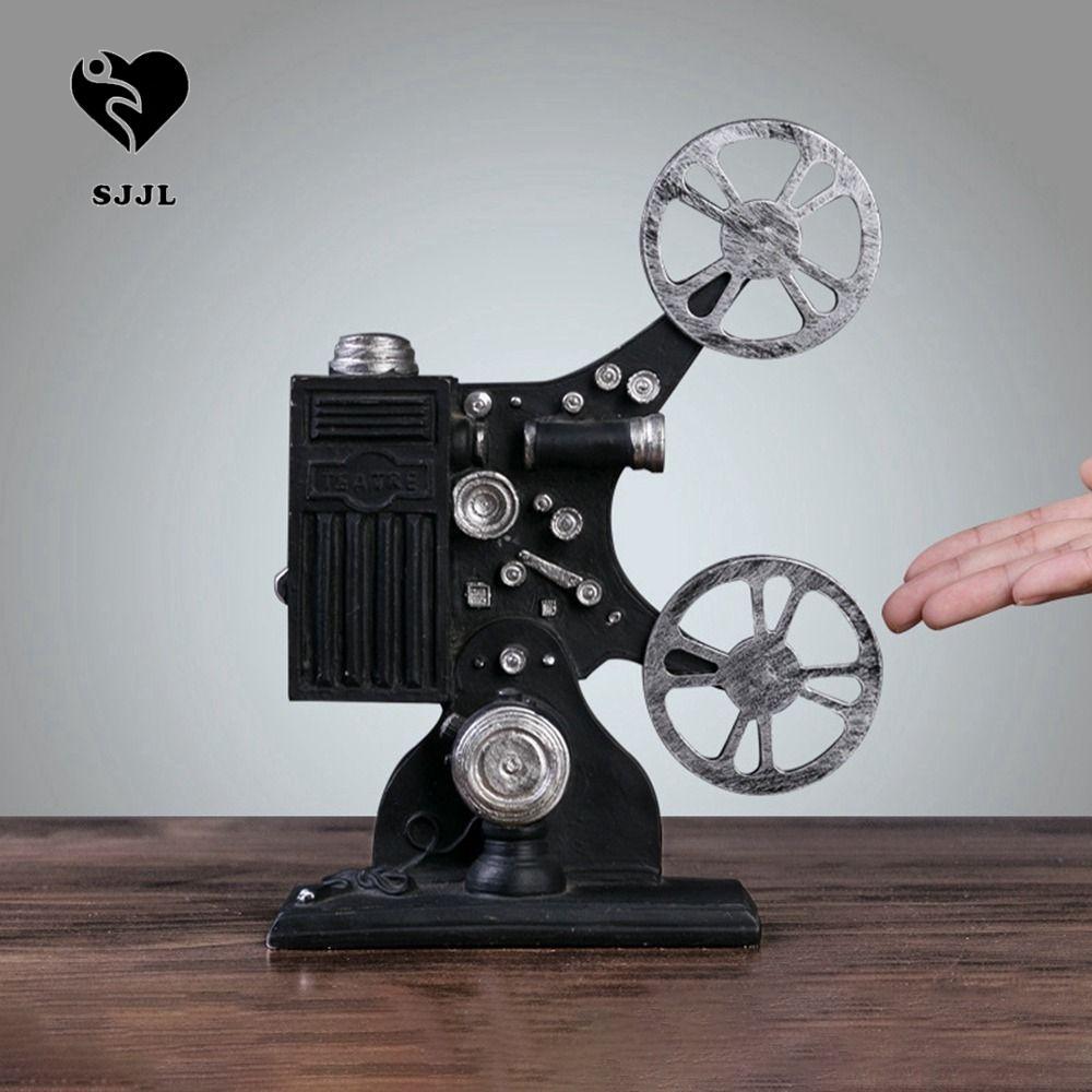 SJJL Phim Phim Máy Chiếu Điêu Khắc, Nhựa Thủ Công Nhẹ Rạp Chiếu Phim Đồ Trang Trí, Vintage Handmade 