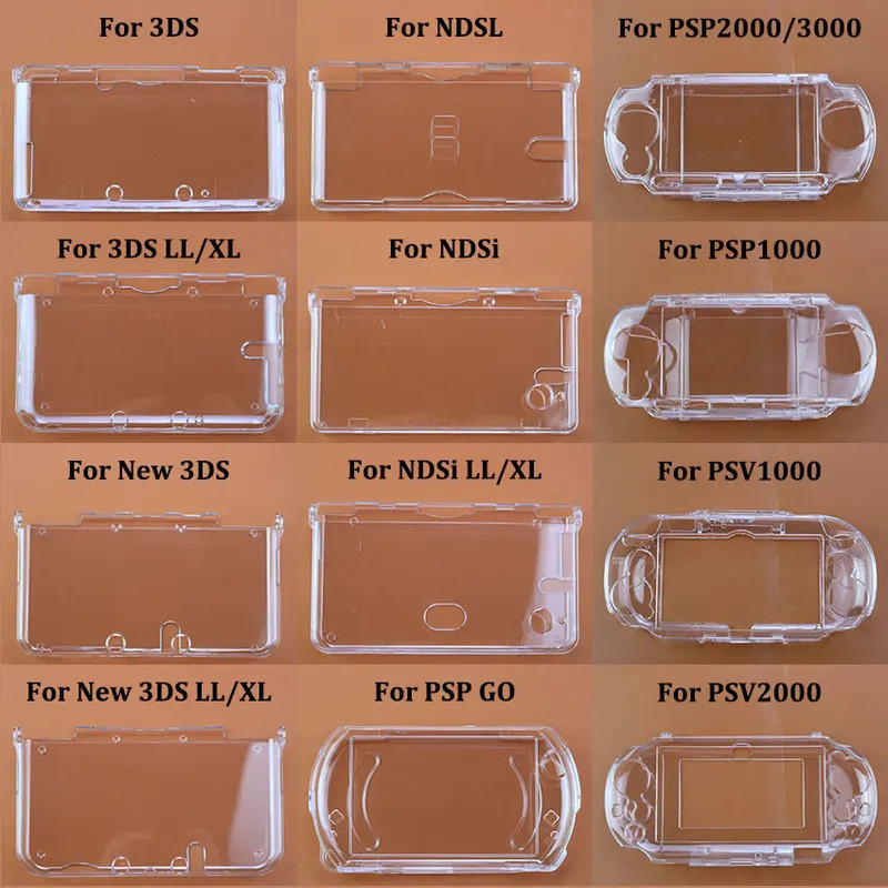 1 Chiếc Nhựa Trong Suốt Pha Lê Vỏ Cứng Dành Cho 3DS Mới 3DS XL LL Cho NDS Lite NDSL NDSi XL LL Cho G