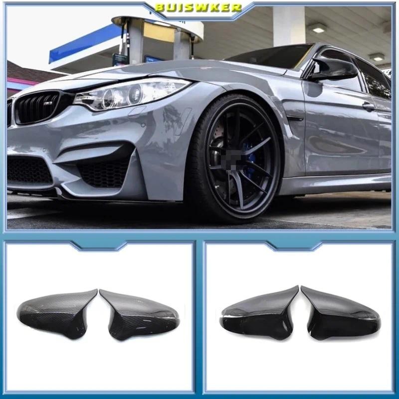Gương Chiếu Hậu Có Cho Xe BMW F80 M3 F82 F83 M4 2015-2018 ABS Sợi Carbon Bóng Đen