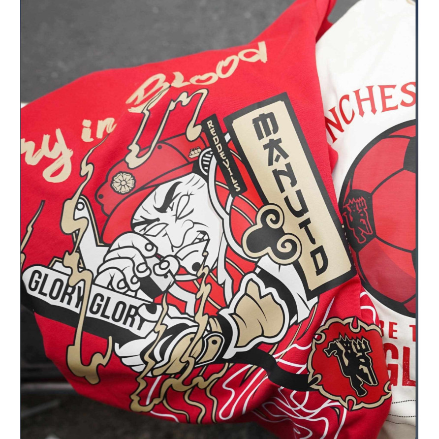 Áo Thun Manchester United  MU Samurai này Đỏ, chất liệu cotton dày dặn, thời trang unisex - BOMBSHOP