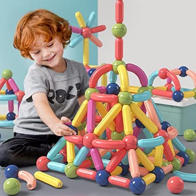 M Magnetic Building Blocks for Kids Ages 4-8, STEM Construction Toys for Boys and Girls, Large Size 