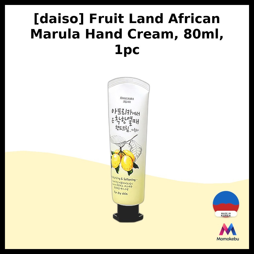[daiso] Kem dưỡng tay Marula Fruit Land Châu Phi, 80ml, 1pc / Kem tay Hàn Quốc / Dầu Marula của Momo