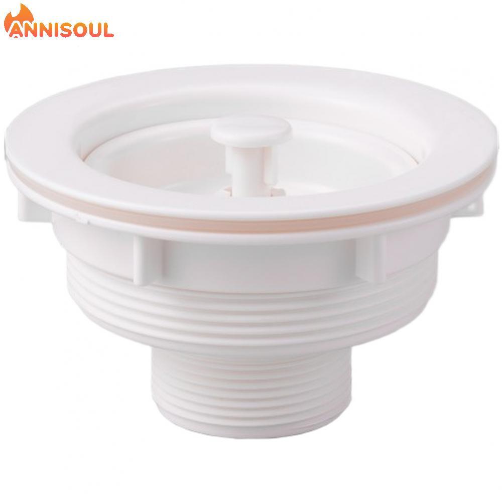[NISO]Sink Drain Stopper PP Plastic White 11.2 x 8.5 x 6.8 cm Kitchen Drainage Fixture
