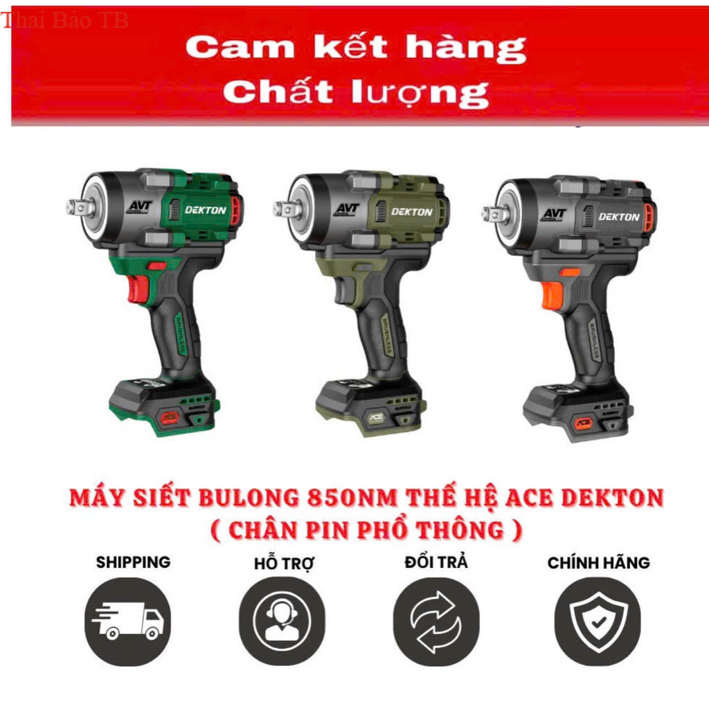 (Thế Hệ ACE) Máy Bulong 680Nm DEKTON M21-IW680PROMAX Bảo Hành 12 Tháng Thái Bảo TB