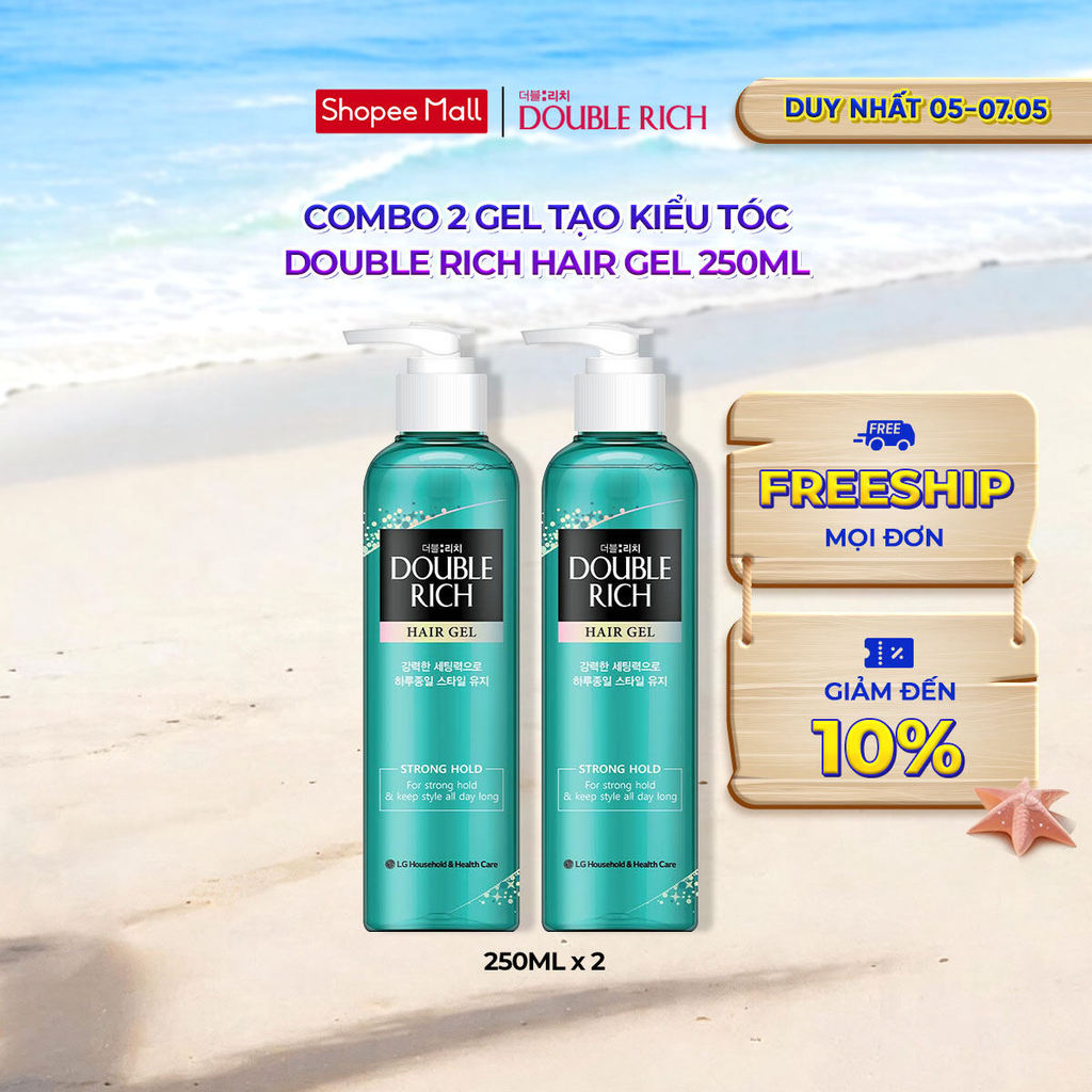 [LG Daily Beauty Official]Combo 2 Gel tạo kiểu tóc Double Rich Giữ nếp uốn tóc