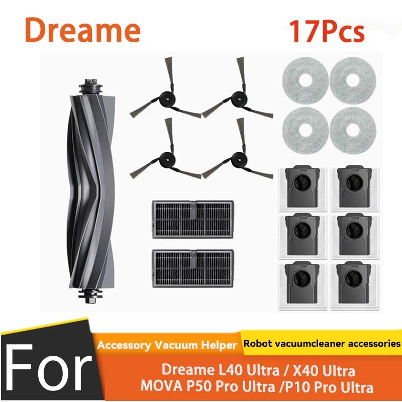 Phụ kiện phụ tùng Dreame L40 Ultra / X40 Ultra / MOVA P50 Pro Ultra / P10 Pro Ultra (17 CÁI)