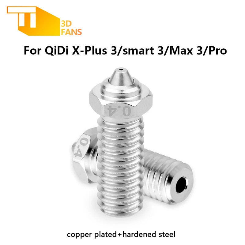Vòi phun lưỡng kim HB cho QDI Q1-Pro / X-Max 3 / X-Plus 3 / X-Smart 3 mạ đồng cứng vòi phun thép