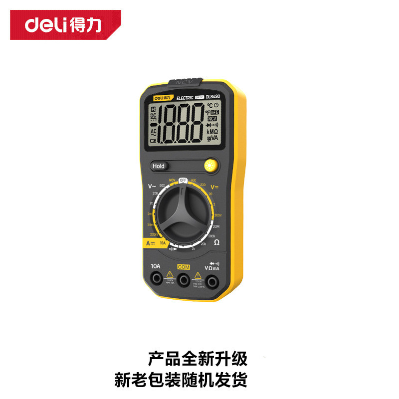 Deli Tool DL8490 Đồng hồ vạn năng hiển thị kỹ thuật số Đồng hồ vạn năng đa năng Kỹ thuật số Dụng cụ 