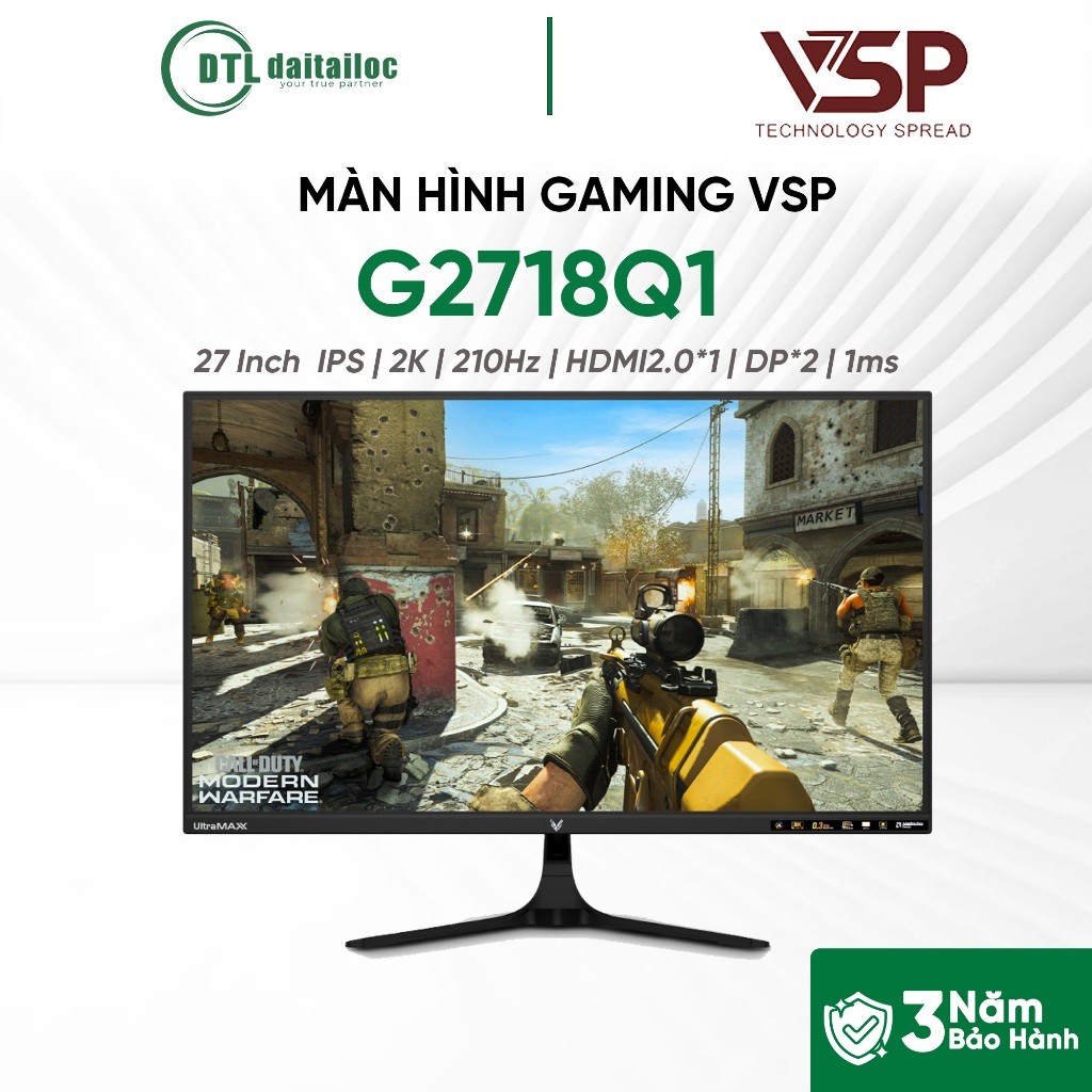 Màn Hình Gaming G2718Q1 27 Inch Fast IPS 2K 210Hz 1ms | Chính Hãng | Bảo Hành 36 Tháng