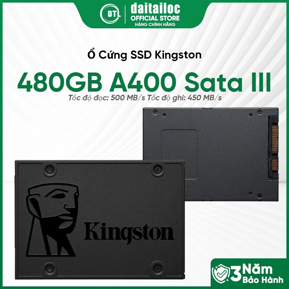 Ổ Cứng SSD Kingston 240GB 480GB A400 Sata III 2.5inch | Chính Hãng | Bảo Hành 36 Tháng