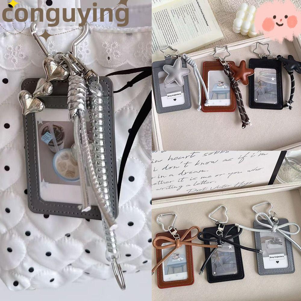 Hộp đựng thẻ CONGUYING, Bao da PU Y2k Kpop Idol Photocard, Túi đựng thẻ ảnh INS Idol