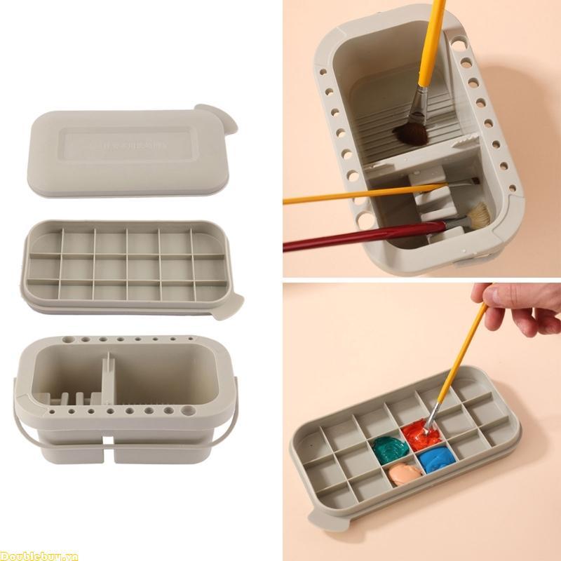 3 in 1 Artist Paint Brush Washer Cleaner Pots Art Paint Brush Basin Brush Tub