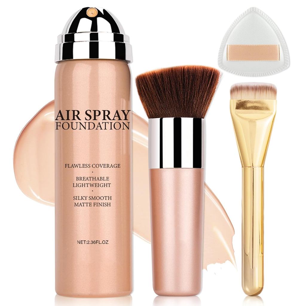 AIUEO Magic Minerals Airbrush Foundation Trang điểm Silky Mist Spray Foundation Trang điểm Airbrush 