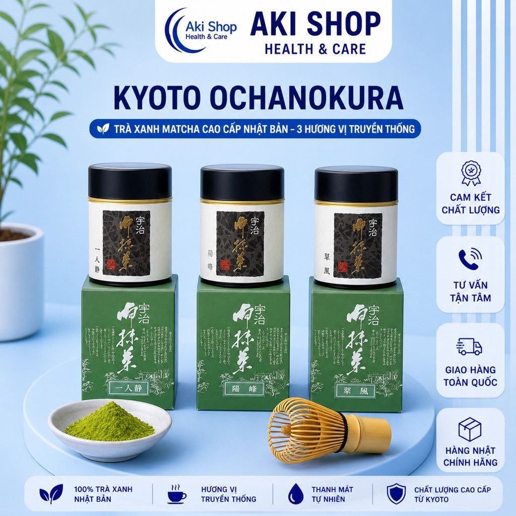 Trà Matcha Uji Ochanokura Cao Cấp Chiyo No Miyabi,Suiho, Hitori shizuka, Mizuho Nhật Bản