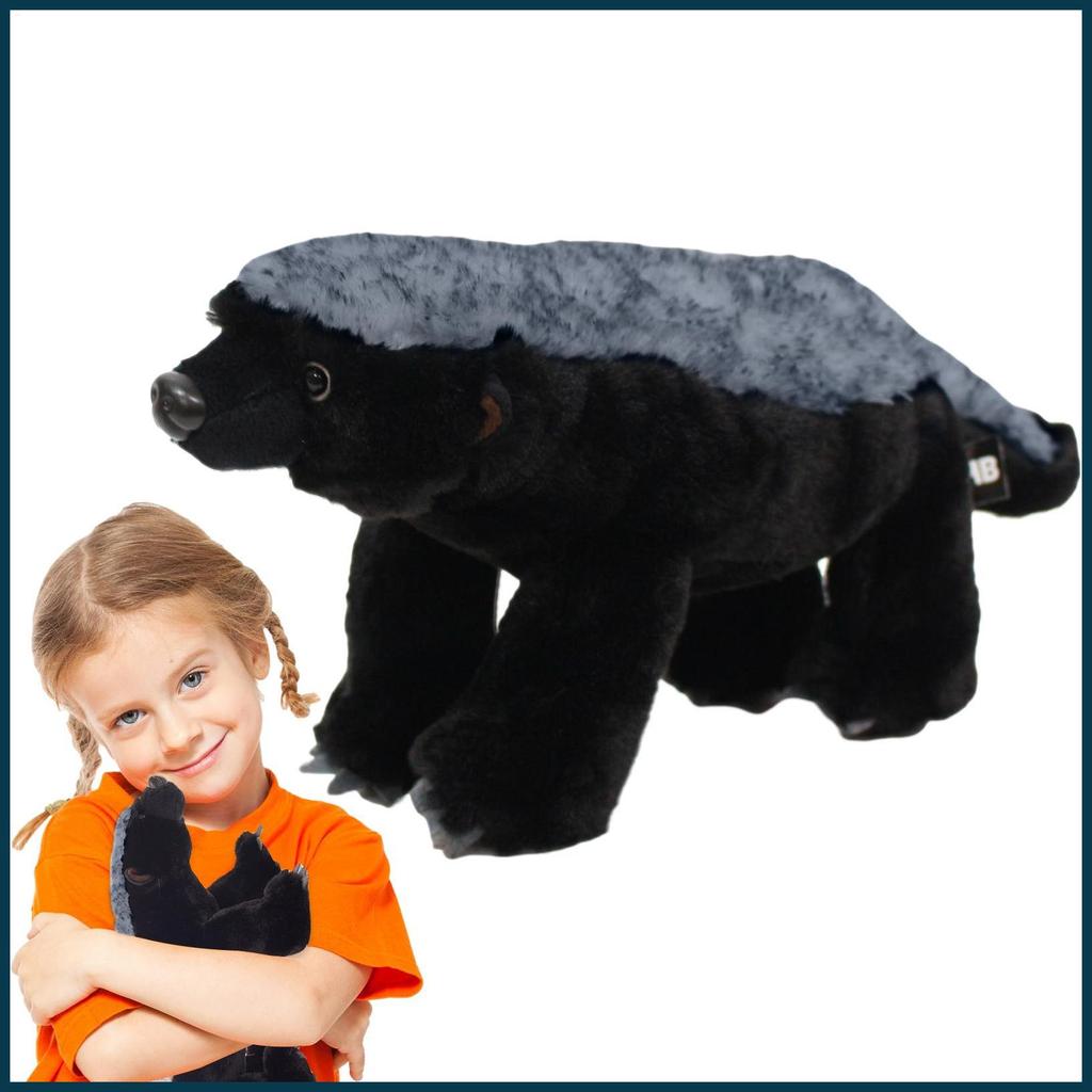 Mật Ong Badger Sang Trọng Đen Thực Tế Badger Sang Trọng Đồ Chơi Mật Ong Mềm Badger Đồ Chơi Nhồi Bông