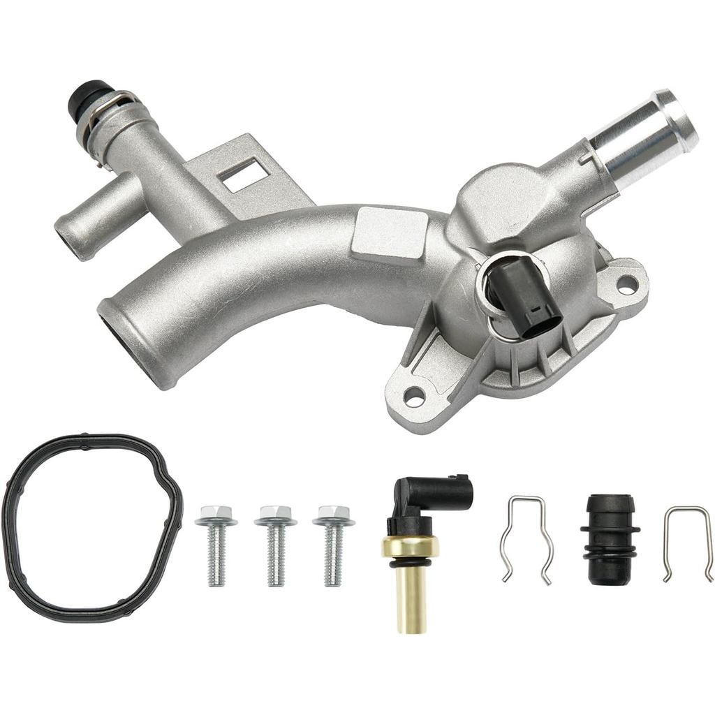 Ổ Cắm Nước Làm Mát Động Cơ Nhôm Tương Thích Với 2011-2016 Chevy Cruze, 2012-2020 Chevy Sonic, 2015-2