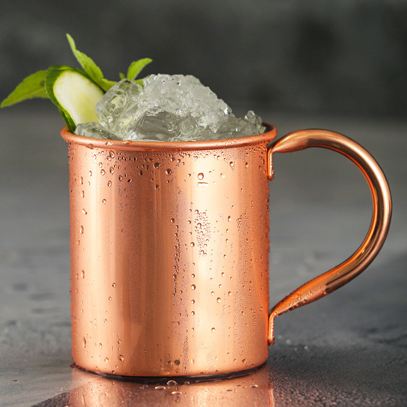 Cốc mạ đồng moscow la Cốc moscow la Thanh thép không gỉ Cốc kim loại Cocktail Thủy tinh IZEV