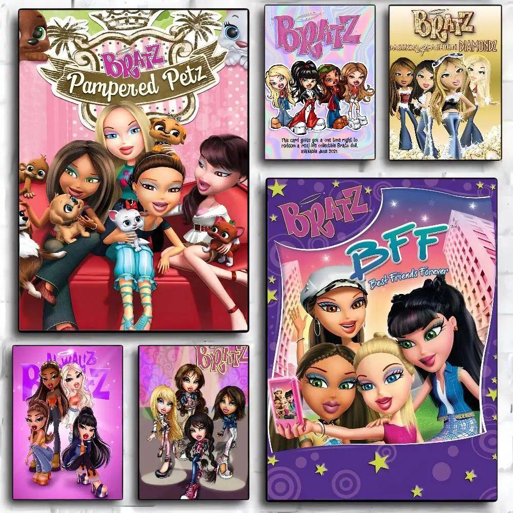 Anime Bratz Doll DIY Dính Poster Dán Tường Để Trang Trí Thanh Phòng Khách