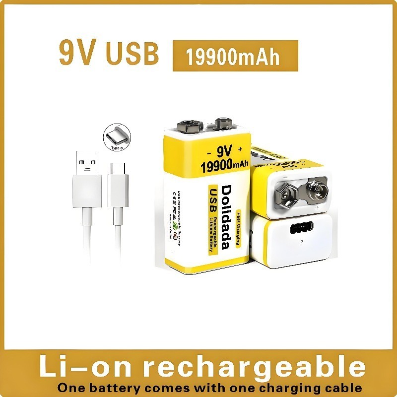 Pin 9V 19900mAh Pin sạc Lithium Ion Type-C Pin Lithium 9v USB