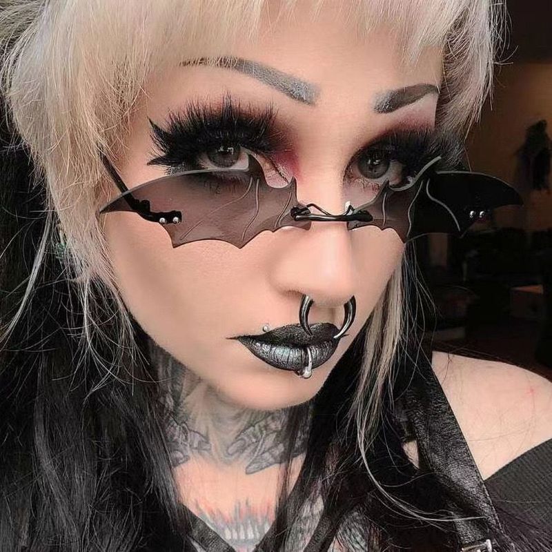 Kính Râm Dơi Không Khung Ngộ Nghĩnh Nhiều Màu Sắc, Hợp Thời Trang Cho Ảnh Instagram