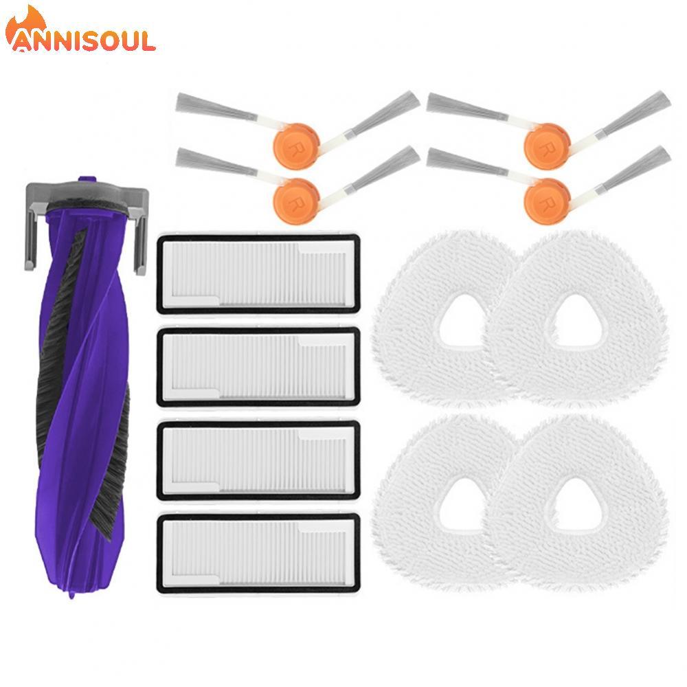[NISO]Robot Vacuum Parts Tool-free Installation 2 Main Brushes 6 Side Brushes