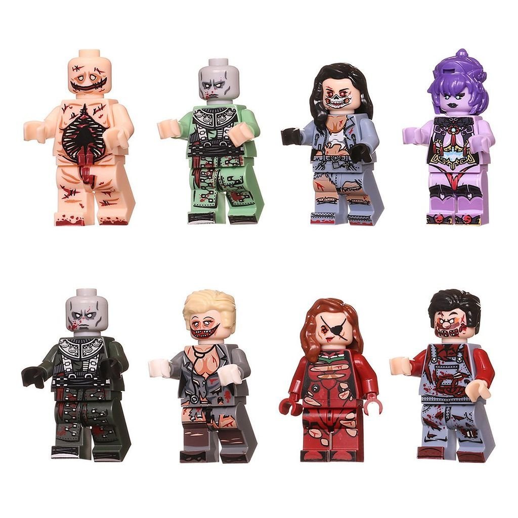 Tương thích với Lego Biohazard Resident Evil Horror Zombie Zombie Minifigures Lắp Ráp Khối Xây Dựng 