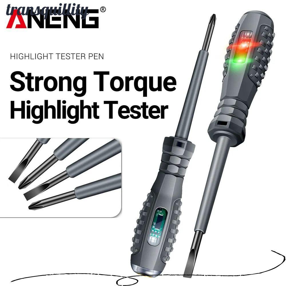 Bút thử điện TRANSQUILLITY, có đèn báo Tua vít cảm ứng thông minh, Dụng cụ thợ điện Zero Live Detect