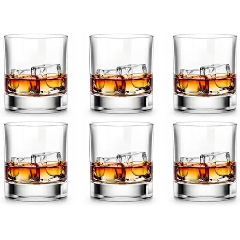 LUXU Whiskey Glasses-Premium 11 OZ Scotch Glass Set of 6 /Old Fashioned Whiskey Glasses/Style Glassw