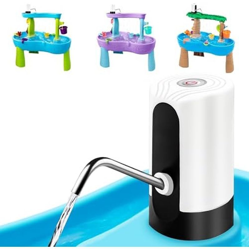 Water Table Pump, Portability Electric Water Pump with USB Data Cable,White Automatic Drinking Water