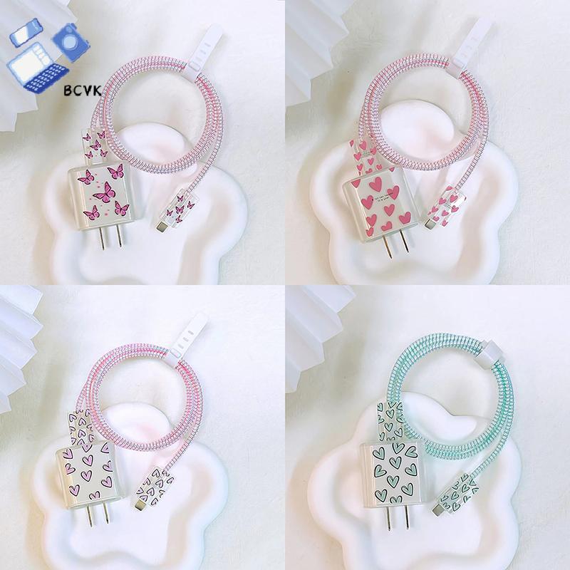 [BCVK] Bảo vệ cáp USB US Oril Charger Protector Cover Smile Face Style Protection Data Line Xoắn ốc 