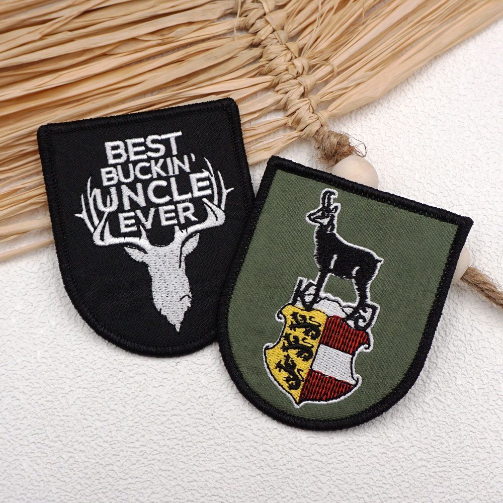 [Miếng dán Velcro tùy chỉnh] AE.Austrian Mountain Chasseur Antelope Shield Thêu chiến thuật 3D Velcr