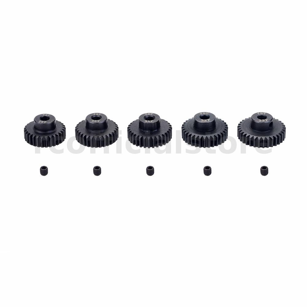 5 Chiếc 48DP 29T 30T 31T 32T 33T Kim Loại Bánh Răng Động Cơ Bánh Răng Cho 3.175mm Trục 1 / 10 RC Độn