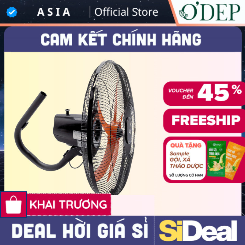 Thùng 2 quạt treo tường cổ cò Asia 80W, gió mạnh, tiếng êm, tiết kiệm điện L20002-DV0 - SIDEAL SIL