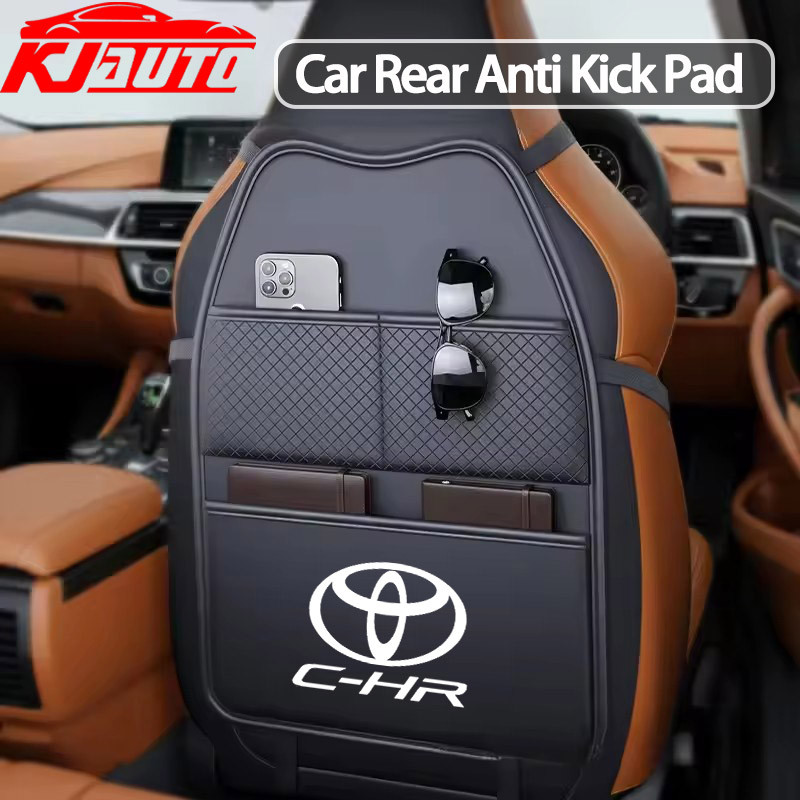 Toyota C-HR Da Ghế Ô Tô Bảo Vệ Sau Đá Thảm Có Túi Đựng Máy Tính Bảng Cho CHR AX50 / AXH50 18-23 AX20