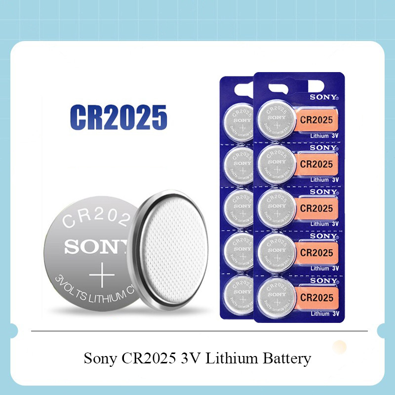 Sony CR2025 2025 3V Pin Lithium Nút Đồng Xu Cell DL2025 BR2025 KCR2025 Cho Chìa Khóa Ô Tô Điều Khiển