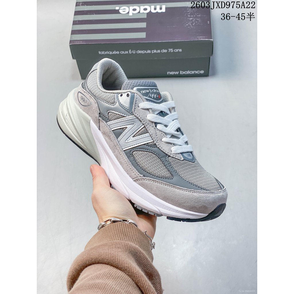 Giày NB990 New Balance, dad shoes cổ điển, lưới thoáng khí, mỏng nhẹ, unisex, chạy bộ & đi chơi nhẹ 