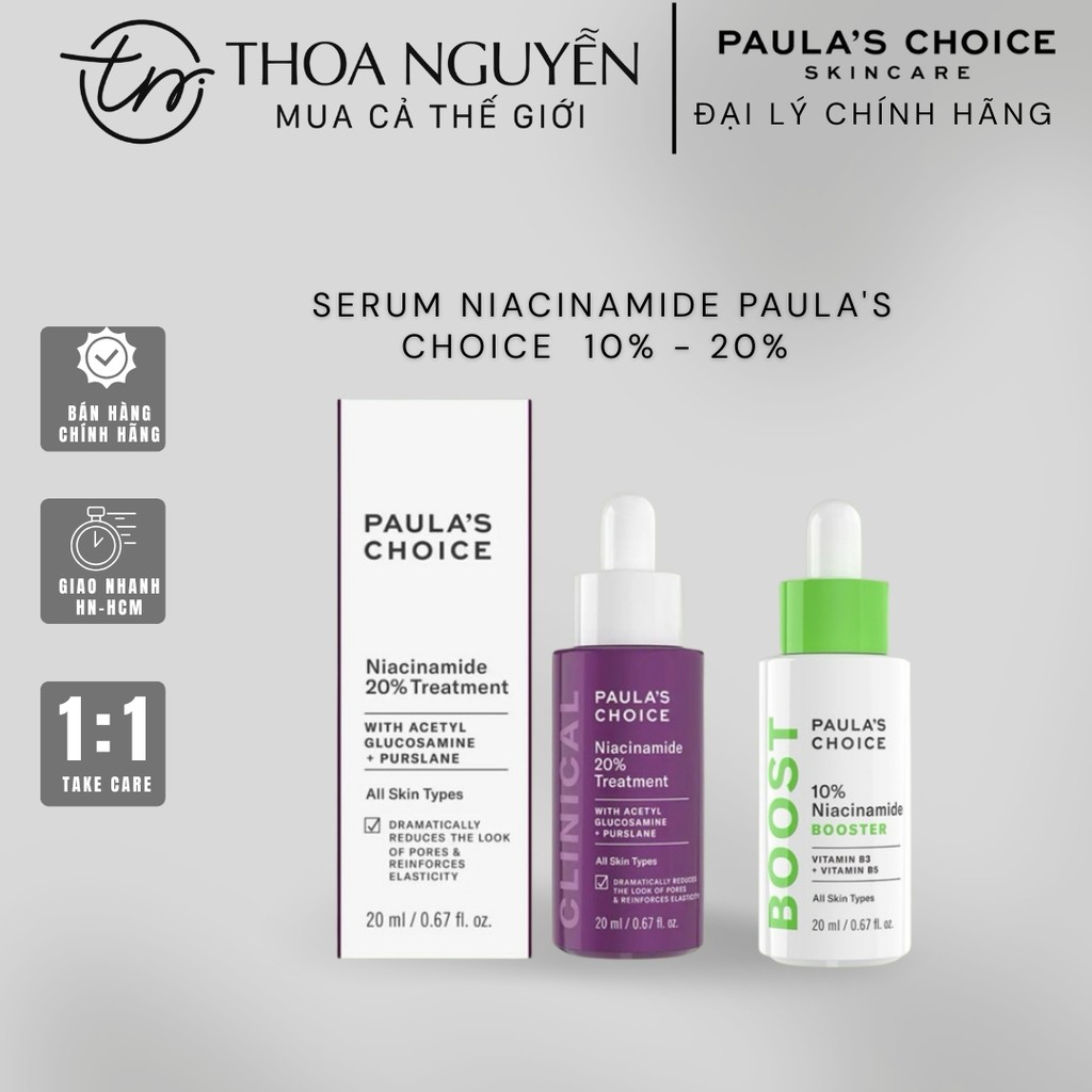 [Đại lý chính hãng] Serum Niacinamide Paula's Choice | Serum dưỡng trắng điều tiết dầu Paulas Choice