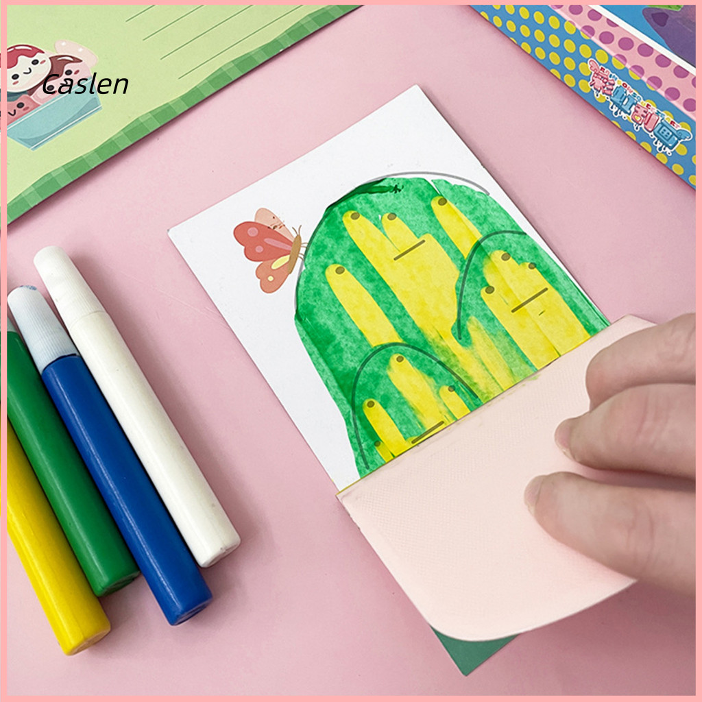 Caslen- Rainbow Scratch Art Paper Rainbow Scratch Painting Toy 35 chiếc Kids Squeegee Art Craft Kit 